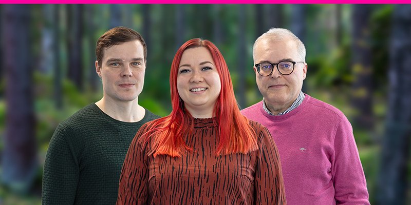 Kalle Vanhatalo, Sara Perttula ja Kyösti Turkia